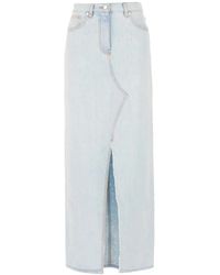 MSGM - Denim Skirts - Lyst