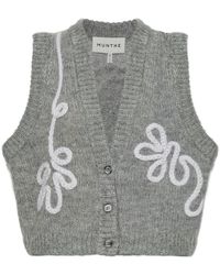 Munthe - Jassen ,Grijs ,Wol Nowland Vest - Lyst