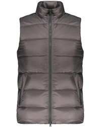 Herno - Jassen ,Grijs ,Gewatteerd Vest Met Zakken - Lyst