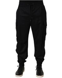 Dolce & Gabbana - Broeken ,Zwart ,Nylon Cargo Jogger Trainingsbroeken - Lyst