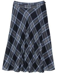 Marella - Rokken ,Blauw ,Wol Mllugola 002 Midi Rok - Lyst