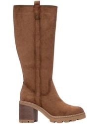 Refresh - Kameel Hoge Laarzen Met Zijrits - Lyst