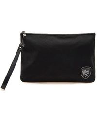 Blauer - Flow Clutch Handtas Synthetische Stof Zwart Effen Kleur - Lyst