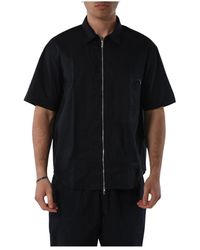 Armani Exchange - Baumwollhemd mit reißverschluss - Lyst