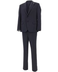 Manuel Ritz - Kostuums ,Blauw ,Wol Kleedjes - Lyst