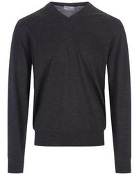 Fedeli - Knitwear > V-neck Knitwear - Lyst
