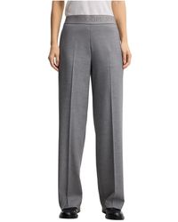 Joop! - Broeken ,Grijs ,Rechte Broek Met Logoband - Lyst