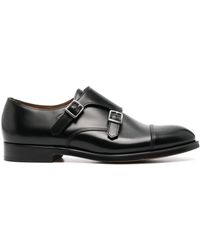 Doucal's - Zwarte Leren Monnik Schoenen - Lyst