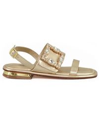 Emanuélle Vee - Leder Sandale Mit 2,5 Cm Absatz - Lyst