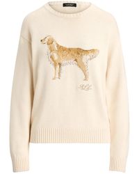 Ralph Lauren - Creme Lauren Cream Riednee Lang Pullover Pullover - Lyst