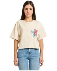 iBlues - Bedrucktes Und Besticktes Jersey-T-Shirt - Lyst