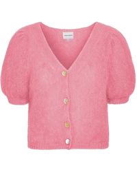 American Dreams - Truien & Vesten ,Roze ,Wol V-Hals Mohair Cardigan - Lyst