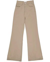 Ami Paris - Bruine Flared High-Waist Broek - Lyst