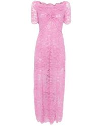 Rabanne - Off-The-Shoulder Kanten Jurk - Lyst