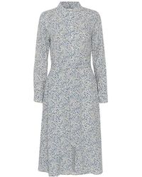 Part Two - Blauwe Opal Mini Print Jurk - Lyst