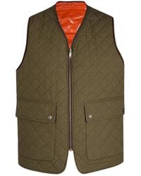 DSquared² - Jassen ,Groen ,Katoen Omkeerbaar Mouwloos Vest - Lyst