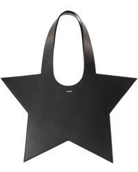 Coperni - Schwarze Leder Mini Star Shopper Tasche - Lyst
