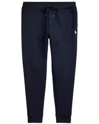 Ralph Lauren - Pantaloni jogger blu navy con logo - Lyst