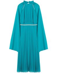 Oltre - Geplooide Jurk Met Juwelen Riem - Lyst