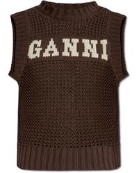 Ganni - Round-Neck Knitwear - Lyst