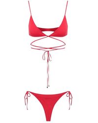 The Attico - Badmode ,Rood ,Rode Zee Bikini Kleding - Lyst