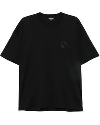 Giorgio Armani - Tops ,Zwart ,Zwarte T-Shirt Voor Mannen - Lyst