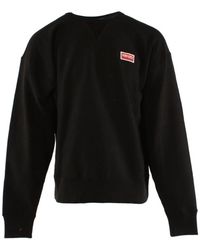 KENZO - Hoodies & Sweatvesten ,Zwart ,Katoen Paris Zwarte Sweater Oversized - Lyst