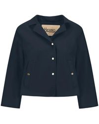 Herno - Jassen ,Blauw ,First Act Jacket - Lyst
