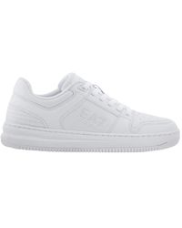 EA7 - Schoenen ,Wit ,Leer Witte Sneakers Ea7 Collectie - Lyst