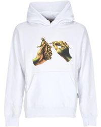 Propaganda - Hoodies & Sweatvesten ,Wit ,Katoen Witte Hoodie Met Kangoeroezak - Lyst