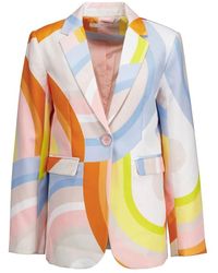 Herzensangelegenheit - Elegante blazer multi con motivo pastello - Lyst