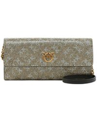 Pinko - Accessoires ,Geel ,Katoen Love Tiny Birds Wallet - Lyst