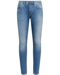 Dondup - Jeans ,Blauw ,Leer Pantalone George - Lyst