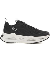 EA7 - Schoenen ,Zwart ,Polyester Canvas Sneaker - Lyst