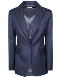 P.A.R.O.S.H. - Jassen ,Blauw ,Wol Sallia Bi Stretch Jas - Lyst