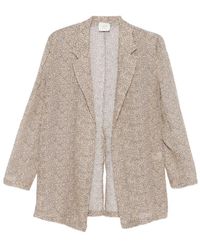 Alysi - Blazer Met Open Voorkant En Stippenprint - Lyst