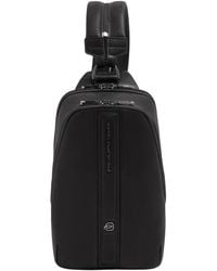 Piquadro - Umhängetasche Aus Leder Für Das Ipad Mini, Wandelbar - Lyst