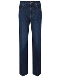 Pinko - Jeans ,Blauw ,Denim Wanda Wijde Pijpen Jeans - Lyst