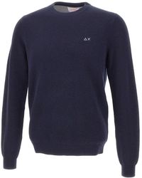 Sun 68 - Moss Stitch Crew-Neck Sweater - Lyst