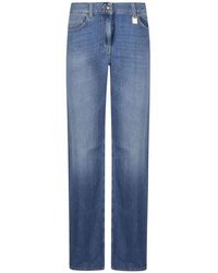 Elisabetta Franchi - Straight Jeans - Lyst