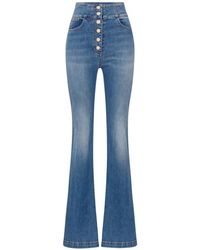 Elisabetta Franchi - Boot-cut jeans - Lyst