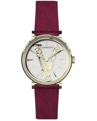 Versace - Accessoires ,Grijs ,Virtus Barocca Horloge - Lyst