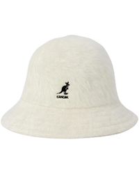 Kangol - Cappello bianco in angora - Lyst