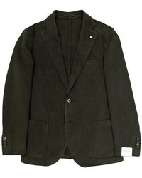L.B.M. 1911 - L.B. 1911, ,Jassen ,Groen ,Katoen Groene Katoenen Blazer Tijdloze Elegantie - Lyst