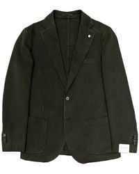 L.B.M. 1911 - L.B. 1911, ,Jassen ,Groen ,Katoen Groene Katoenen Blazer Tijdloze Elegantie - Lyst