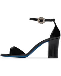 Loriblu - Schoenen ,Zwart ,Leer Zwarte Sandalen Van Glanzend Leer - Lyst