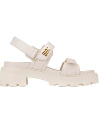 Dior - Schoenen ,Wit ,Leer Sandalen Met Hoge Hak - Lyst