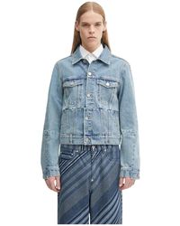 Vetements - Jassen ,Blauw ,Denim Cut-Up Denim Jack - Lyst