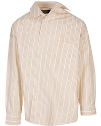 Jacquemus - Bruine Katoenen Shirt Italiaanse Stijl - Lyst