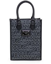 Dolce & Gabbana - Borsa blu con chiusura a bottone a pressione - Lyst